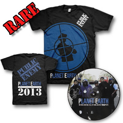 Public Enemy Planet Earth Signed Picture Disc & Logo Shirt