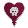 IMAGE | Embroidered Heartskull Patch - detail 1