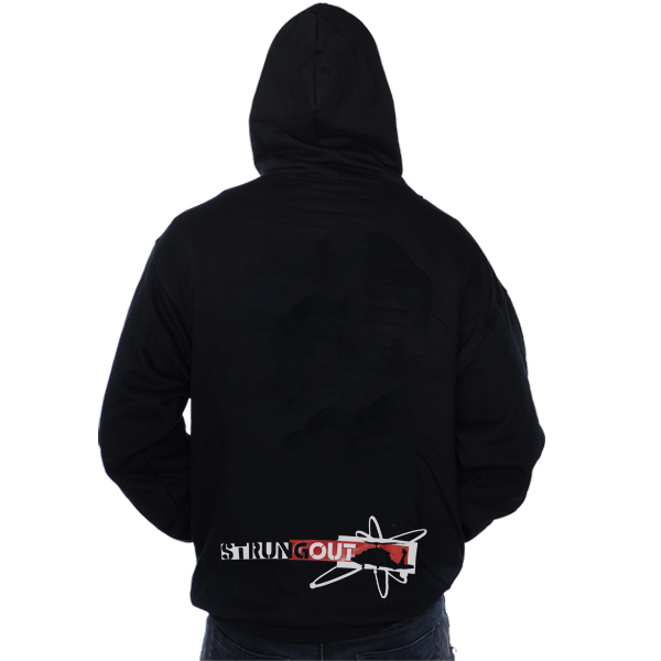 Spray Paint Zip Up Hoodie Black